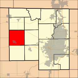 Map highlighting Pecatonica Township, Winnebago County, Illinois